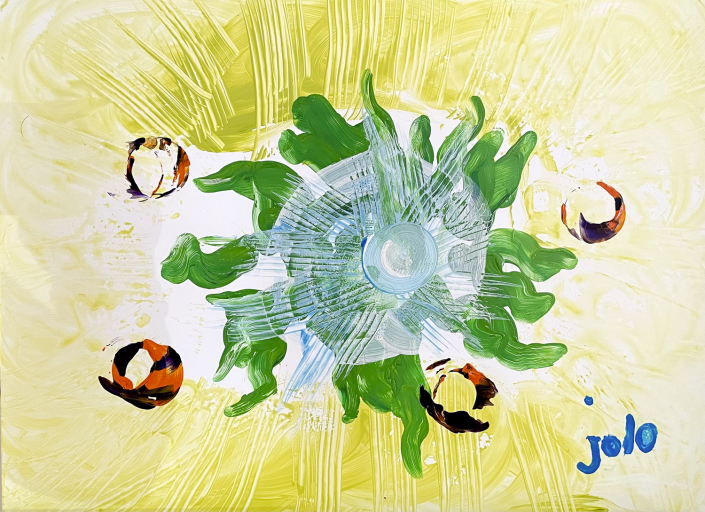 FLEURS - 55 - FLEUR IMAGINAIRE LA SPIRALINE 40X30 - JOLO