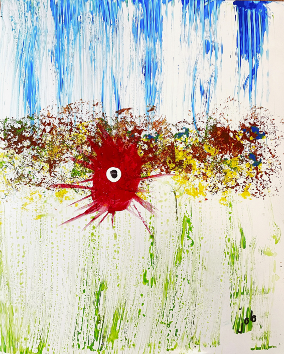 FLEURS - 57 - TOUT AUTOUR DE RIEN 30X40 - JOLO